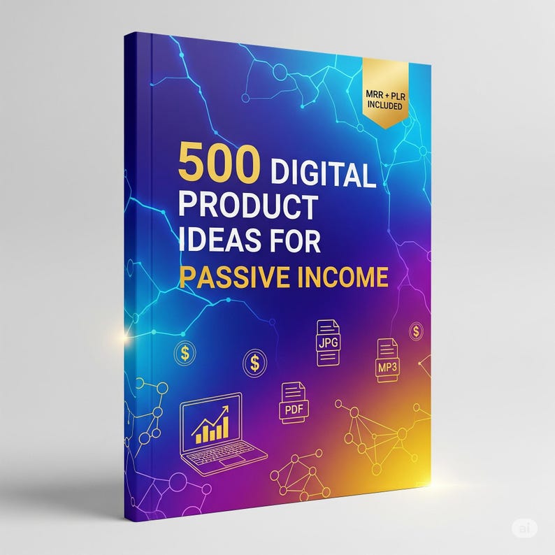 500 Digital Product Ideas | DFY Canva Templates | PLR & MRR