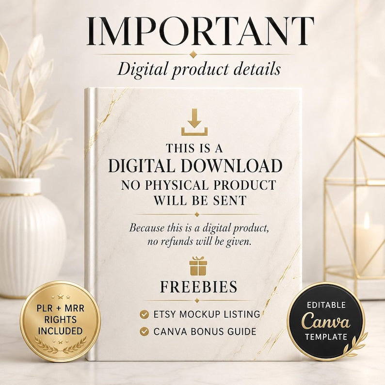 500 Digital Product Ideas | DFY Canva Templates | PLR & MRR